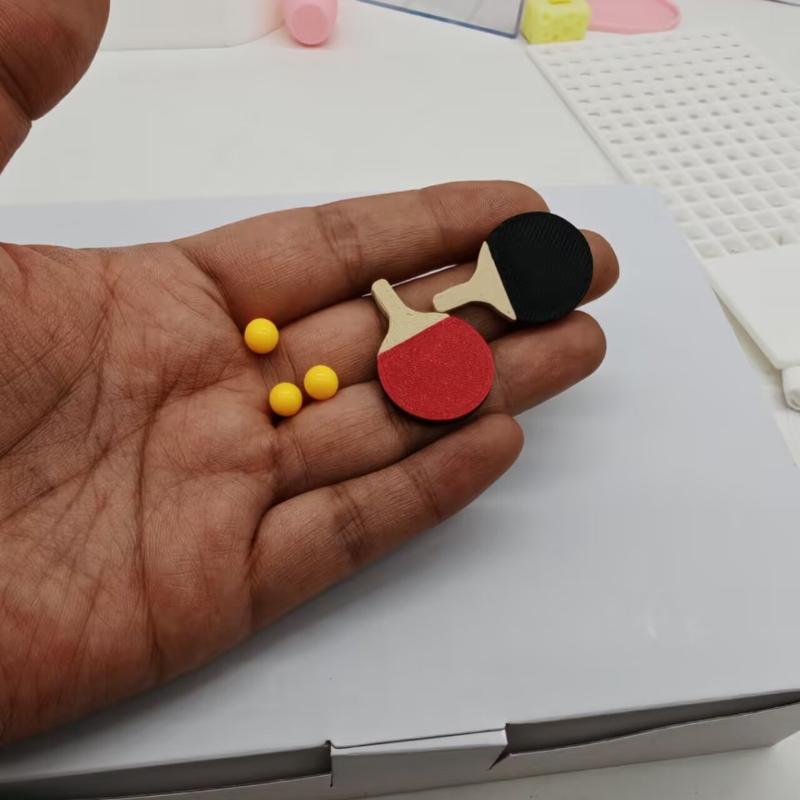 Table Tennis From - 1Set Dollhouse Miniature Ping Pong Ball