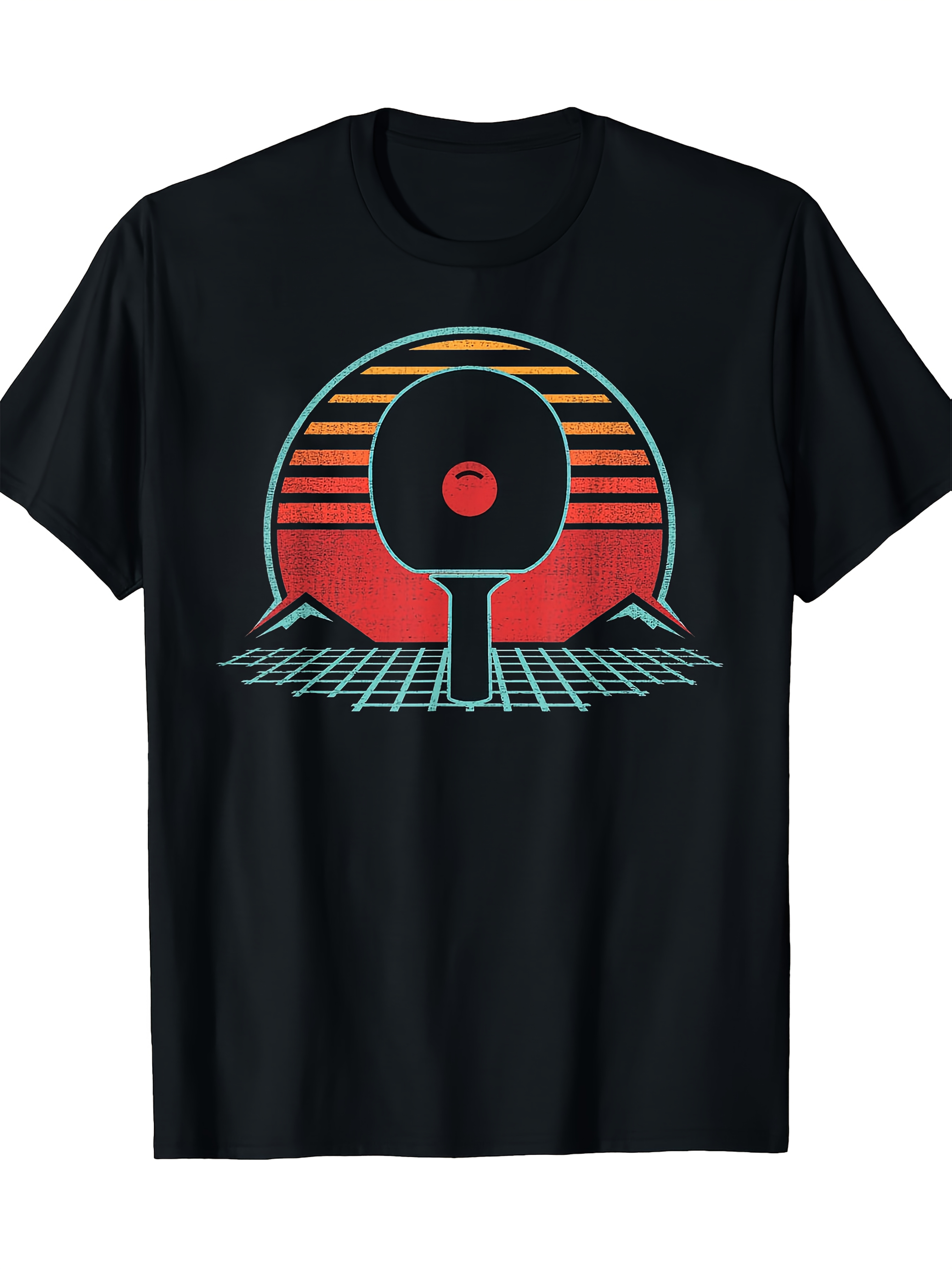 Table Tennis Graphics - Men's Vintage 80s Table Tennis T-Shirt