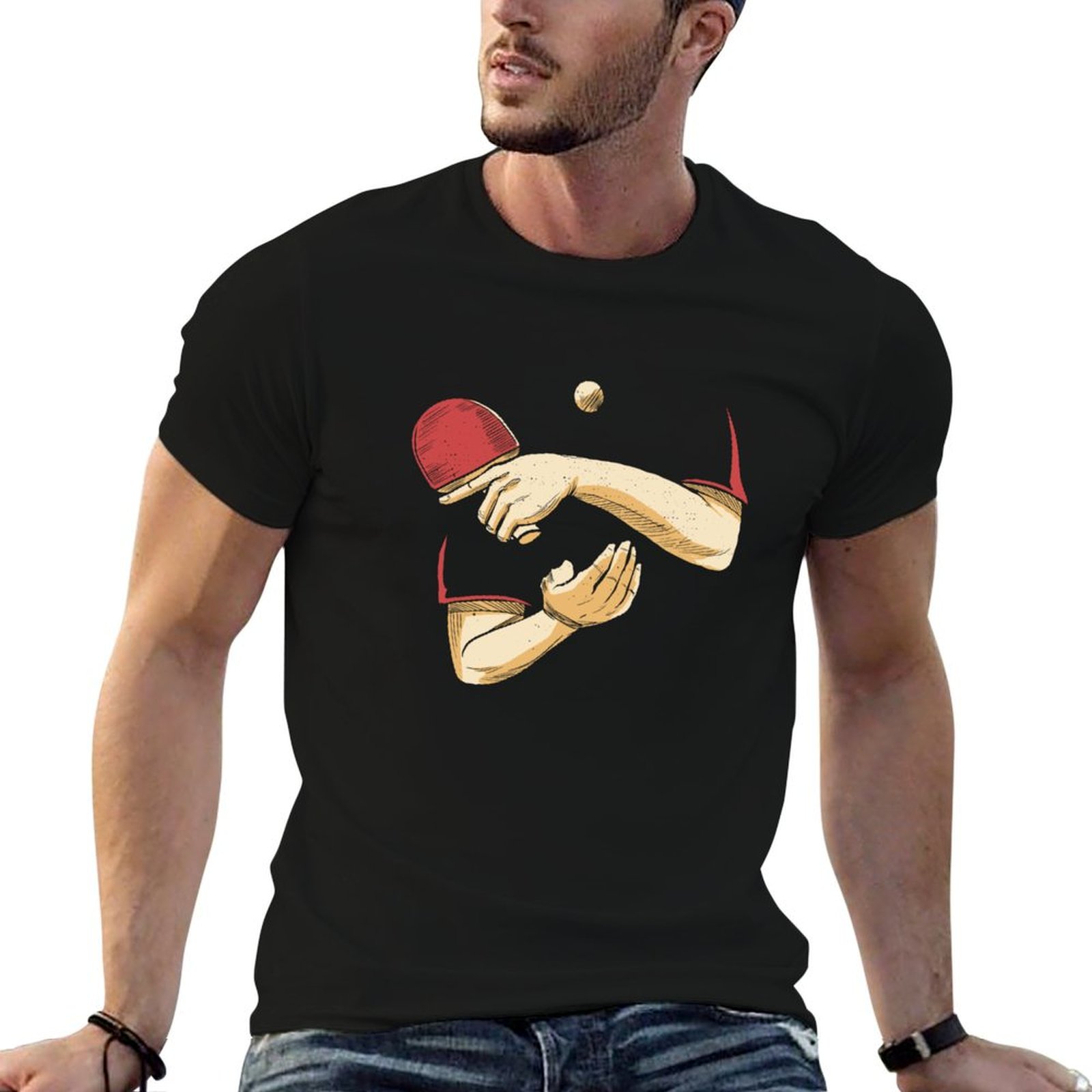 Table Tennis Graphics - table tennis player T-Shirt man t