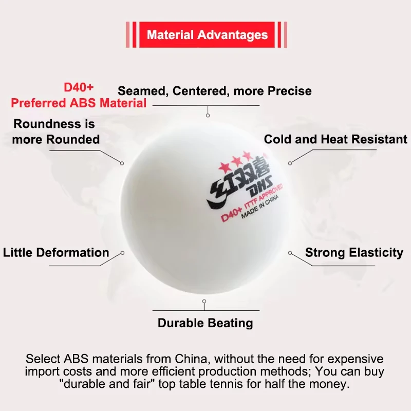 Bl Clor DHS Table Tennis Balls - Table Tennis Vr avis et prix