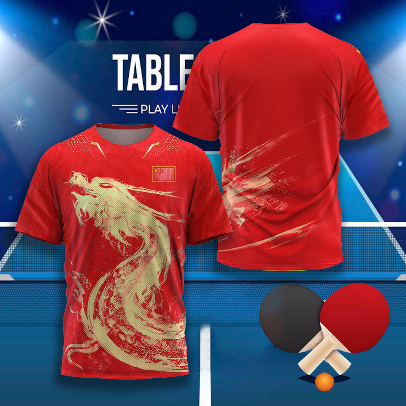 CHINA Dragon Table Tennis Grap - Table Tennis Graphics avis et prix