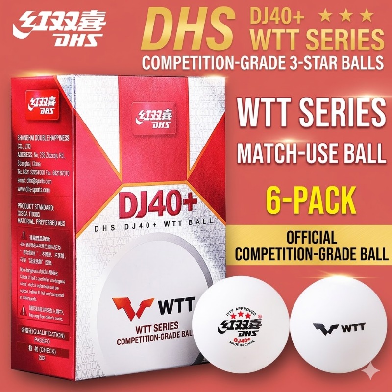 6pcs Original DHS WTT Ping Pon - Table Tennis From avis et prix